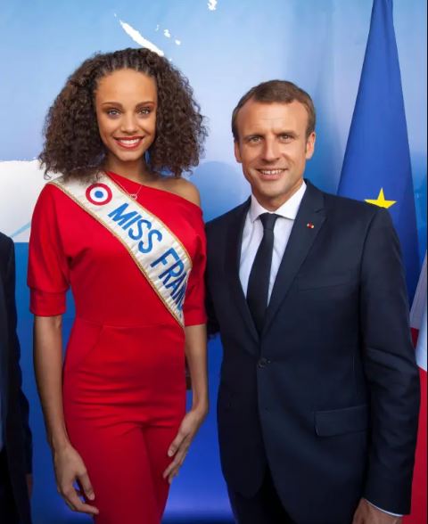 Alicia Aylies with France Prime Minister Macron