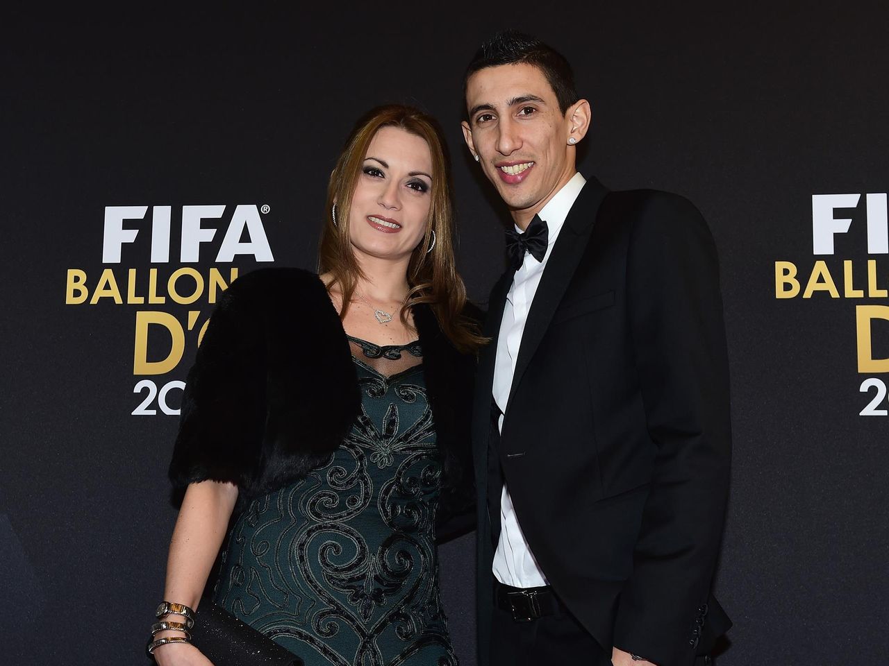 Angel Di Maria and Jorgelina Cardoso