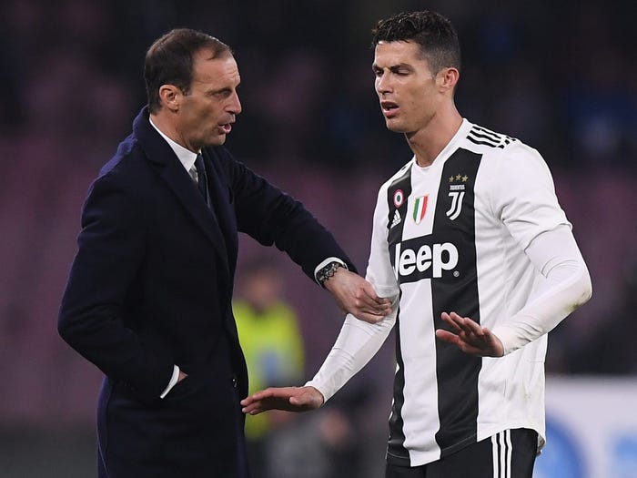 Cristiano Ronaldo and Massimiliano Allegri relationship