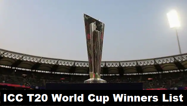 ICC T20 World Cup Winners List