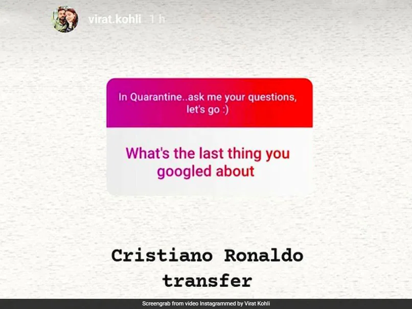 Virat Kohli on Cristiano Ronaldo