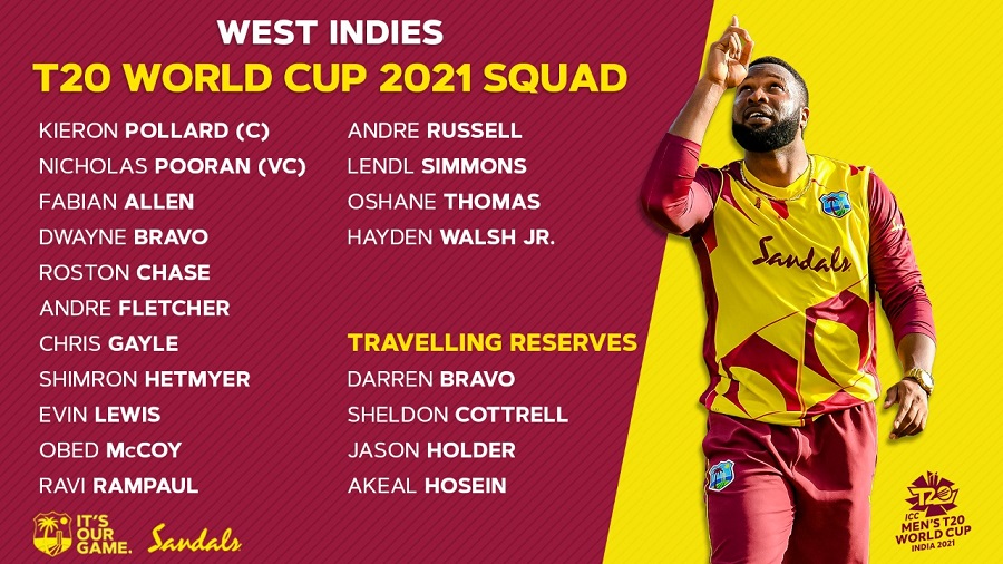 West Indies T20 World Cup 2021 Squad