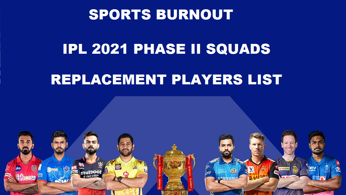 IPL 2021 Phase II Squads of all 8 teams
