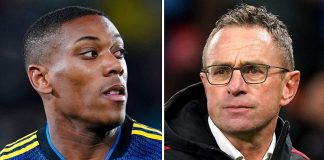 What happened between Anthony Martial and Ralf Rangnick?