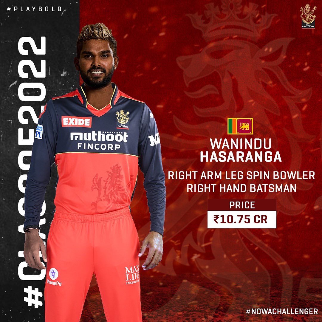 RCB 2022 - Wanindu Hasaranga