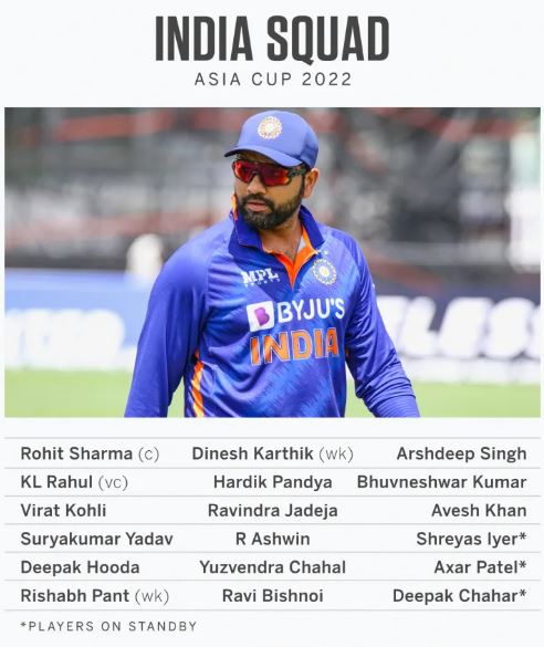 india asia cup squad
