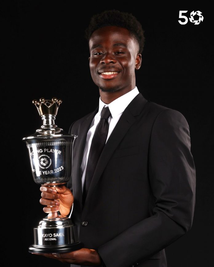 Arsena Bukayo Saka wins 22/23 PFA Young Player of the Year award