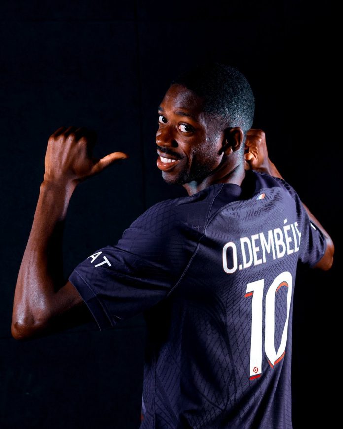 Ousmane Dembele is new No.10 at Paris Saint-Germain after Neymar's departure