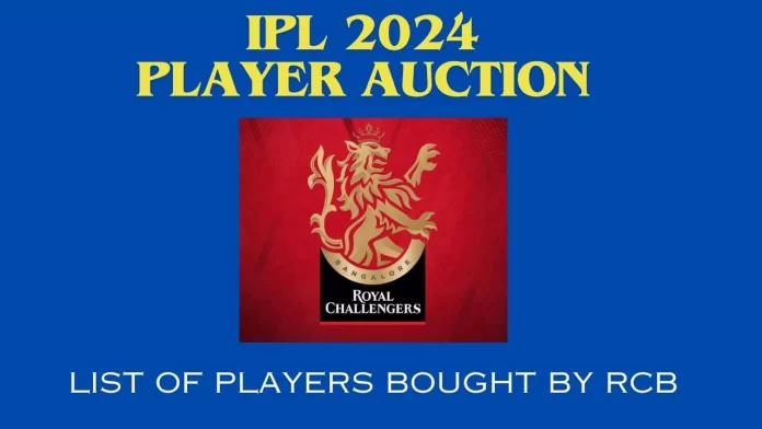 Which players did RCB buy in IPL 2024 Auction ?